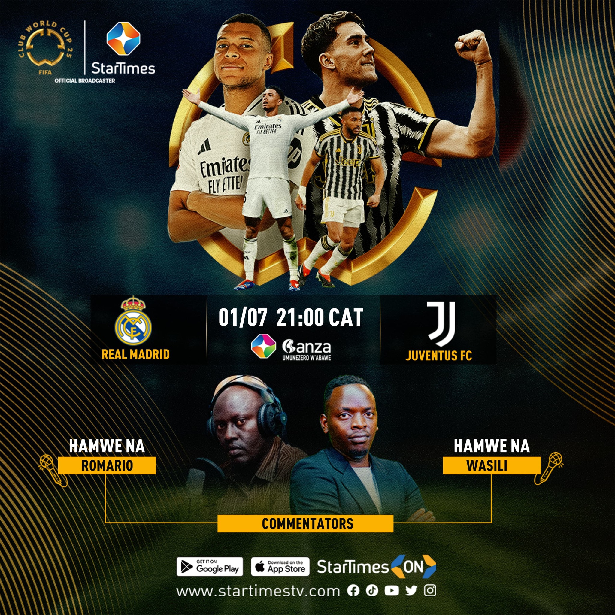 StarTimes - 🔥 It's a clash of giants! 🔥 Real Madrid 🆚 Juventus Who will ...