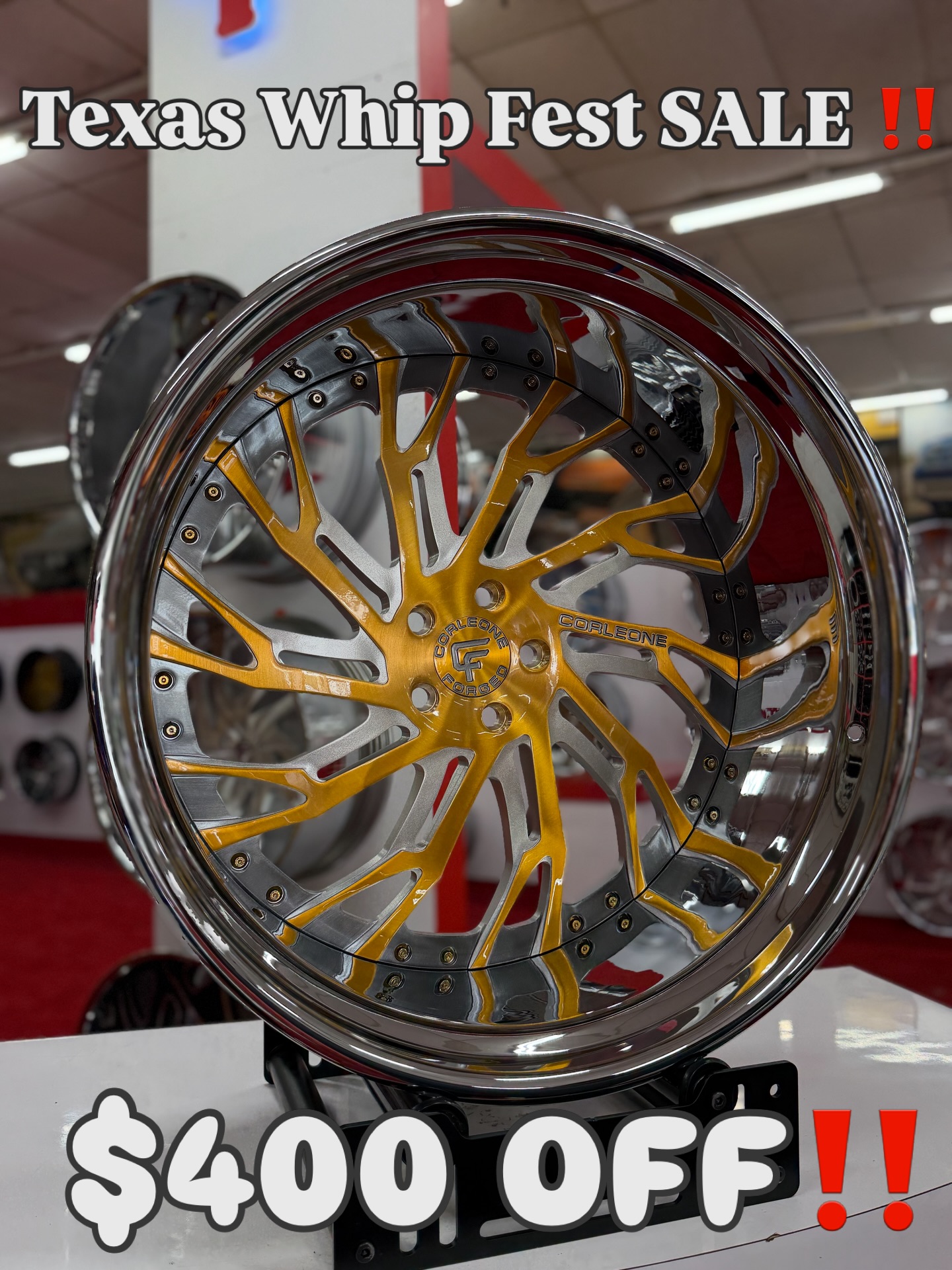 Corleone Forged 26-inch rose gold wheels