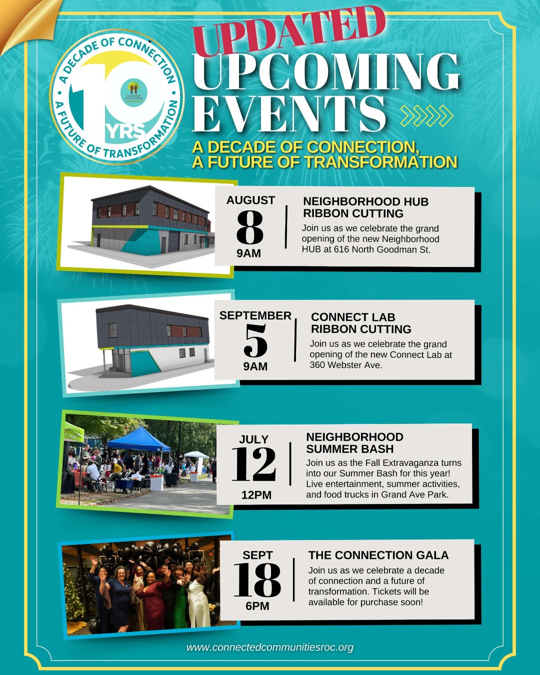 Connected - 🚨 Updated Events Alert! 🚨 We’re excited to announce the new ...