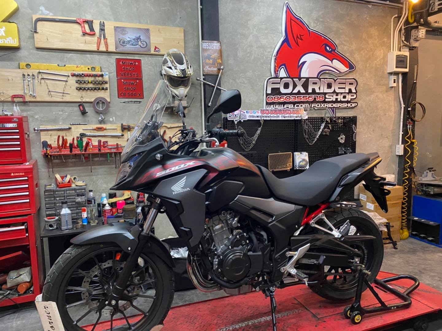 Fox Rider Shop - 🦊 CB500X ติดตั้งตีนเป็ด และขาตั้งคู่ 🦊... | Facebook