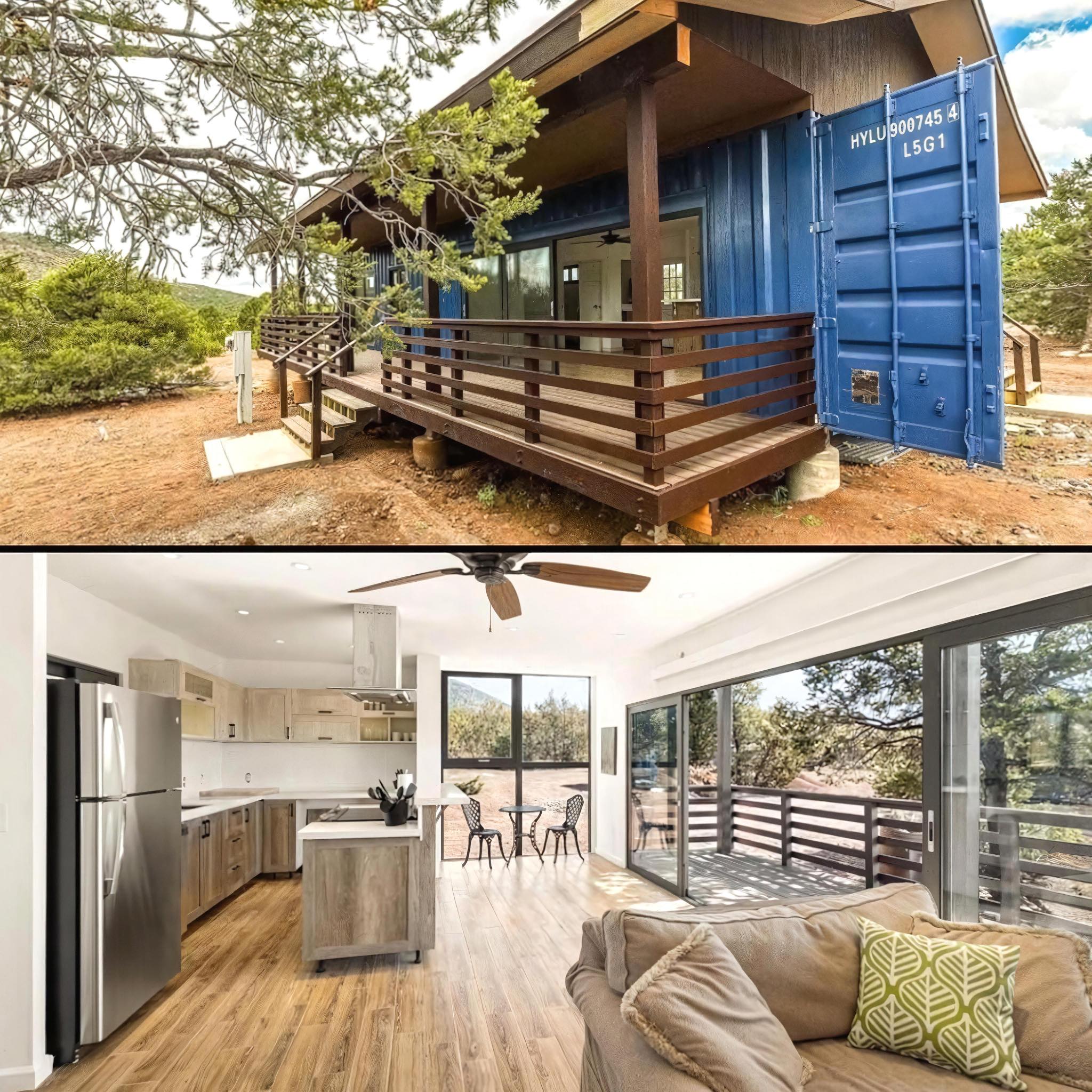 Shipping - This cozy home was once just a shipping container… Now it’s ...