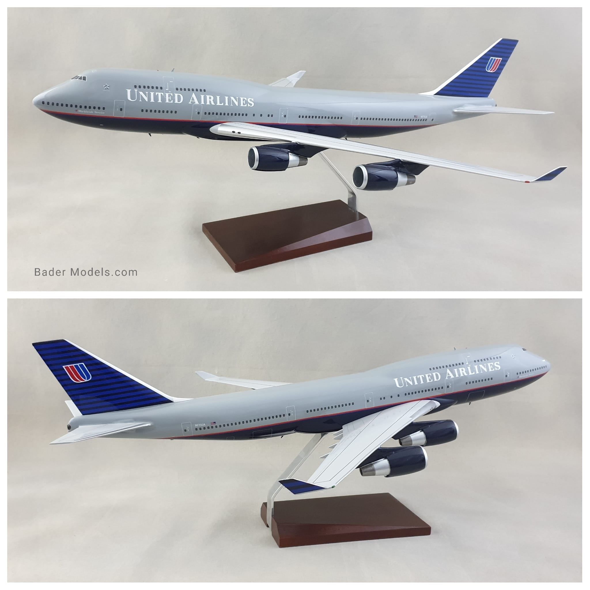 Pacmin 1/100 scale B747-400 North West model