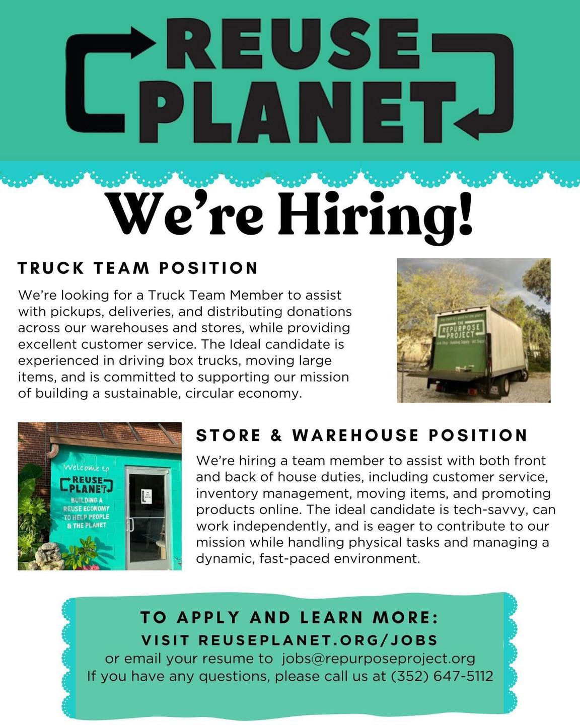 The Repurpose - We’re HIRING! Our sister store Reuse Planet is looking ...