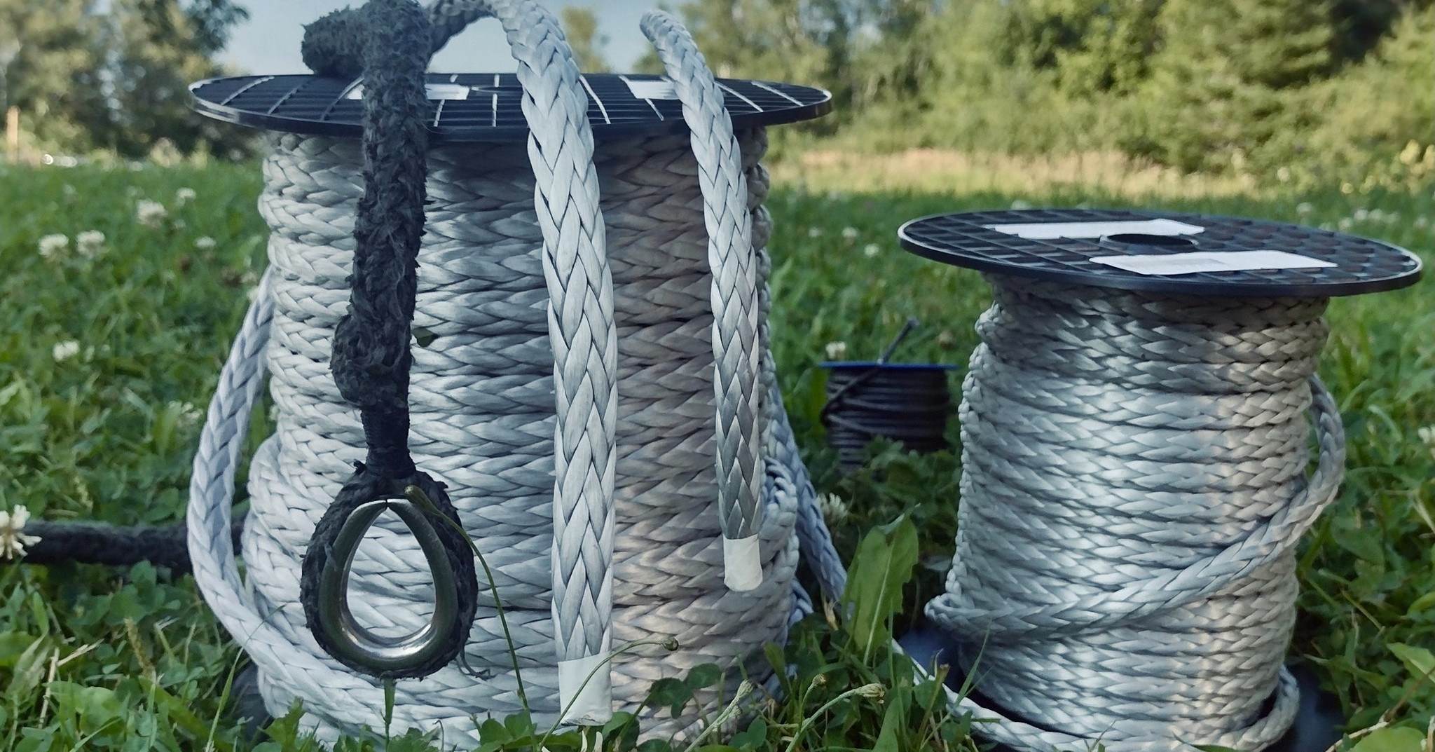 New Marine Manille de cordage D-2 en Dyneema, 6 mm, argent, charge de rupture de plus de 3000 kg