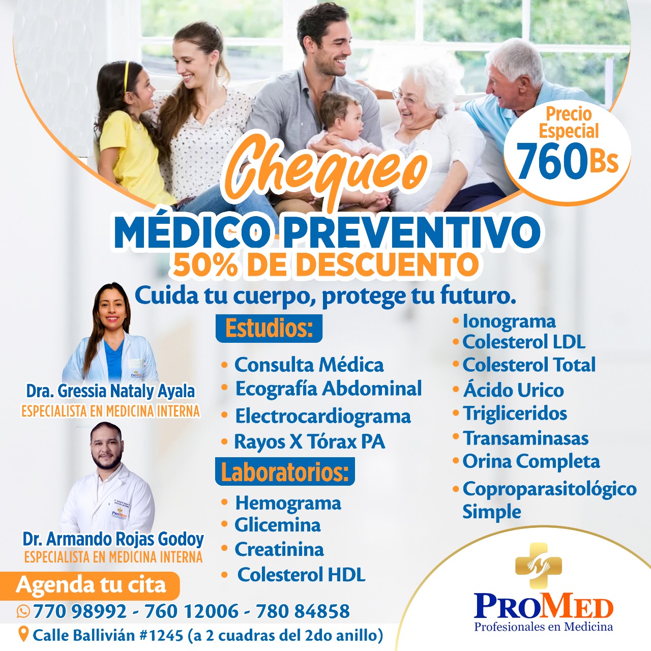 ProMed - 💙 ¡Cuida tu salud con un chequeo médico preventivo! 💙 ...
