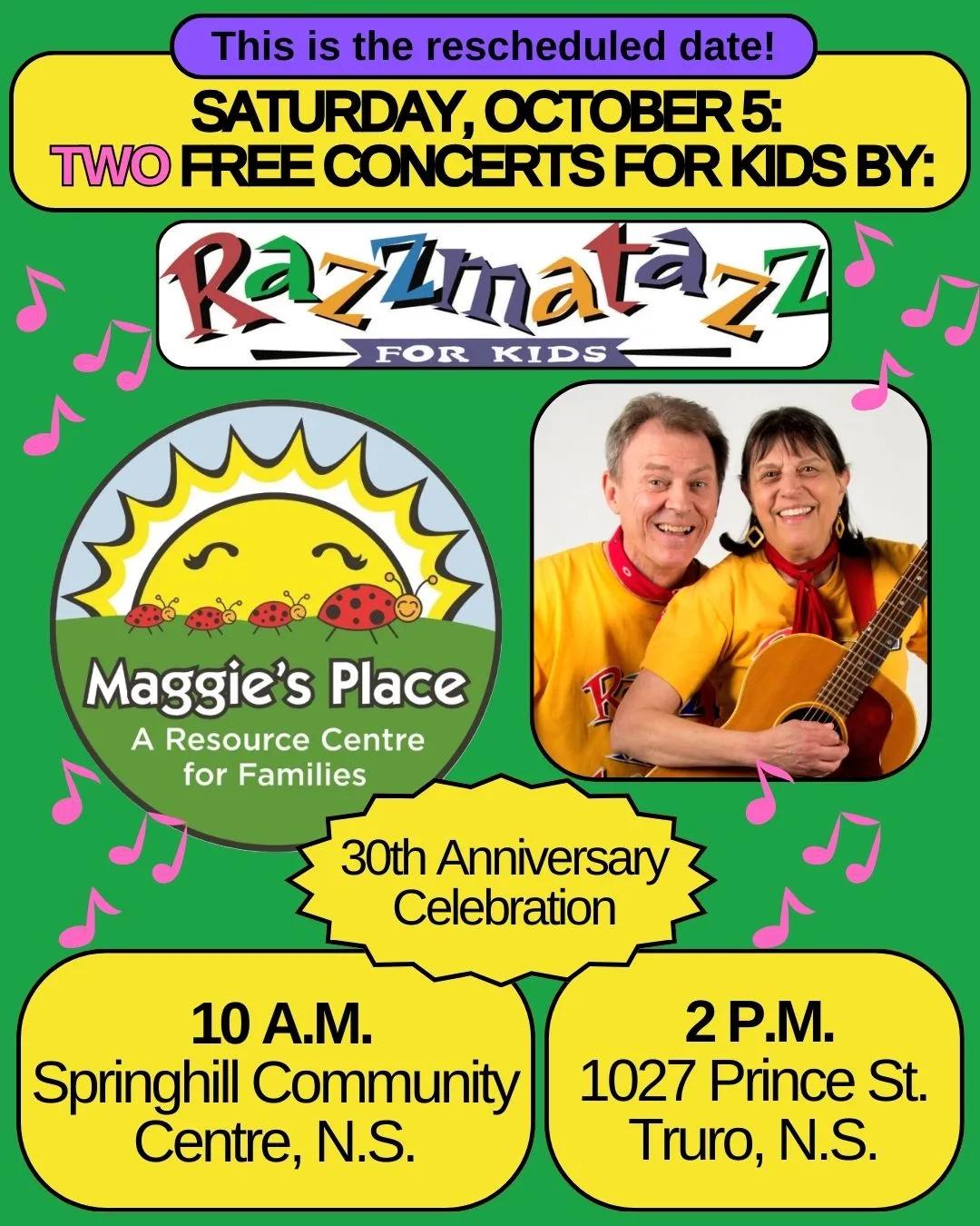 🎉 Here is the rescheduled... - RAZZMATAZZ FOR KIDS | Facebook