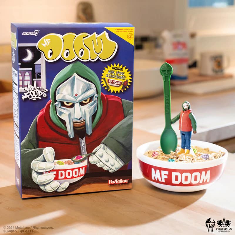 MF DOOM x Super7 “MM..FOOD” ReAction Figure and Cereal Bowl Set
