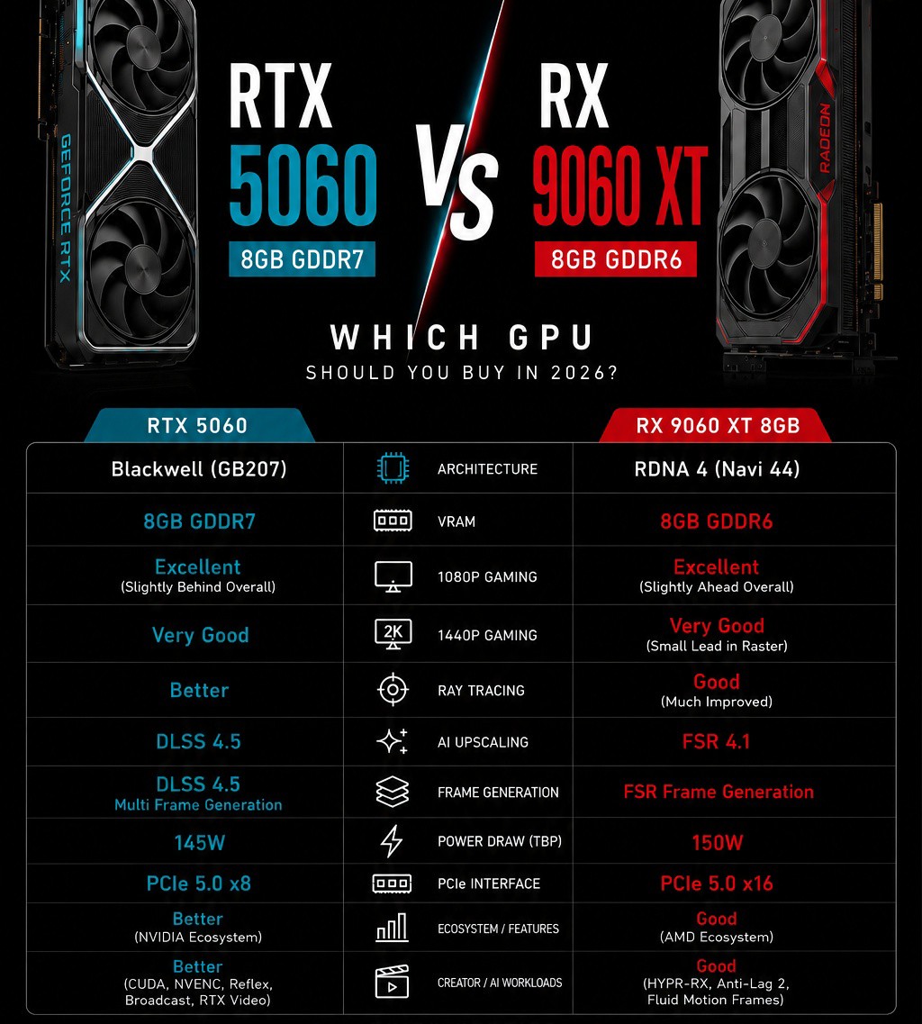 Which GPU to choose between 9060xt and 4070 super?