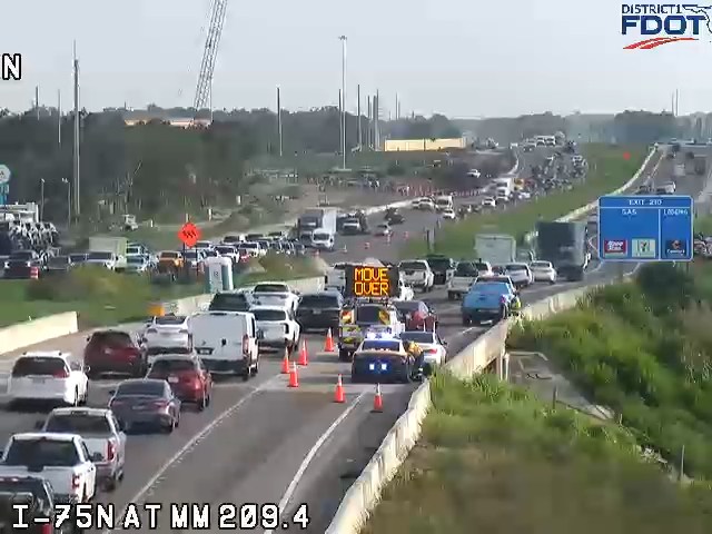 I-75N at MM204 right now. Slower than usual traffic through