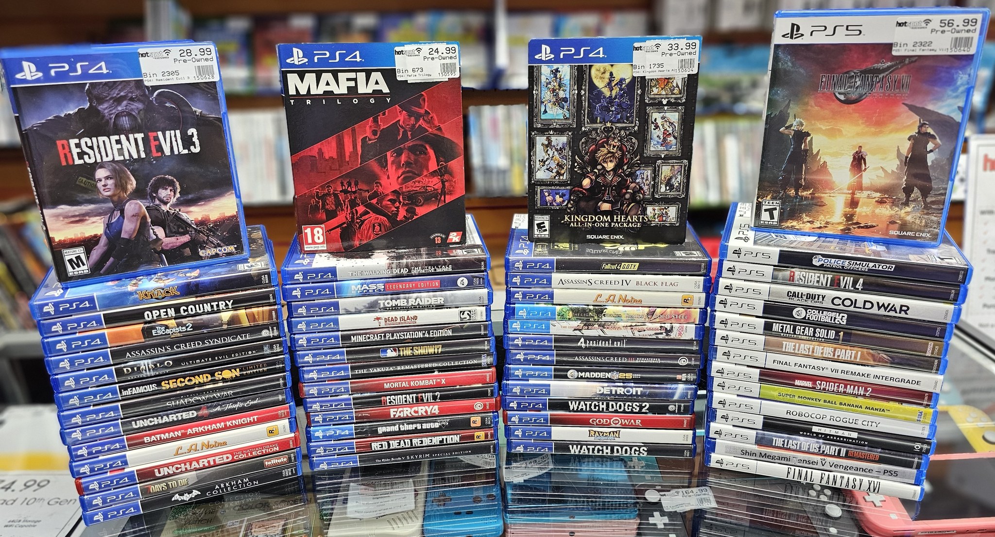 Pre-played video games available at j2games.com