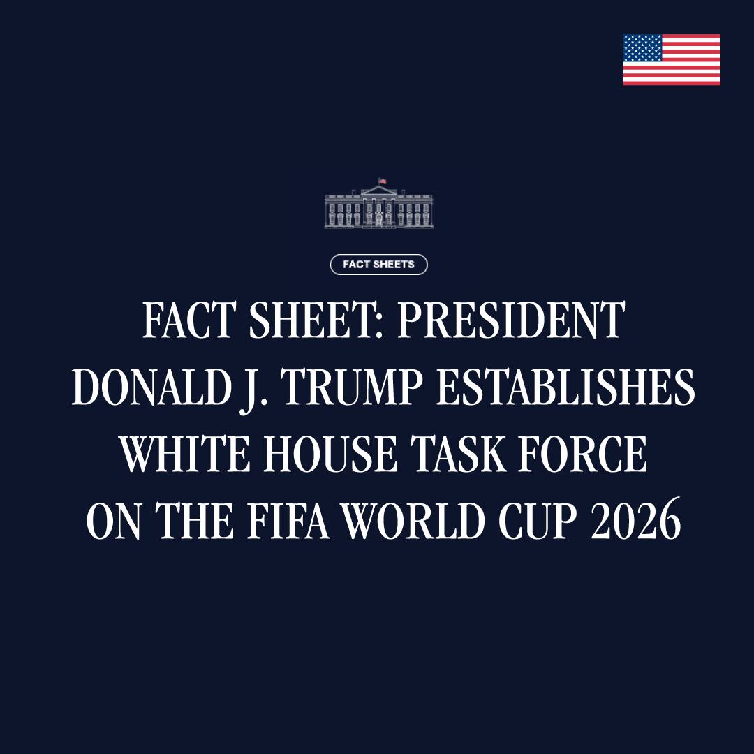 US - The Road to FIFA World Cup 2026 Begins! President Donald J. Trump ...
