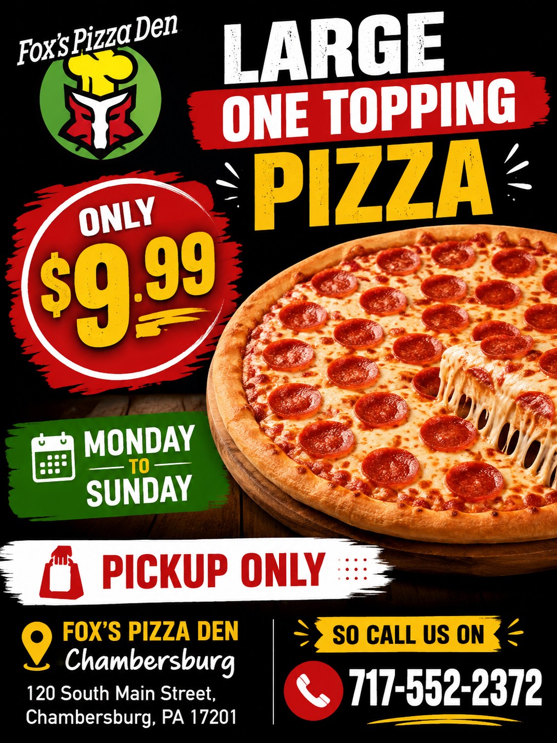 Fox's Pizza Den in Chambersburg, PA