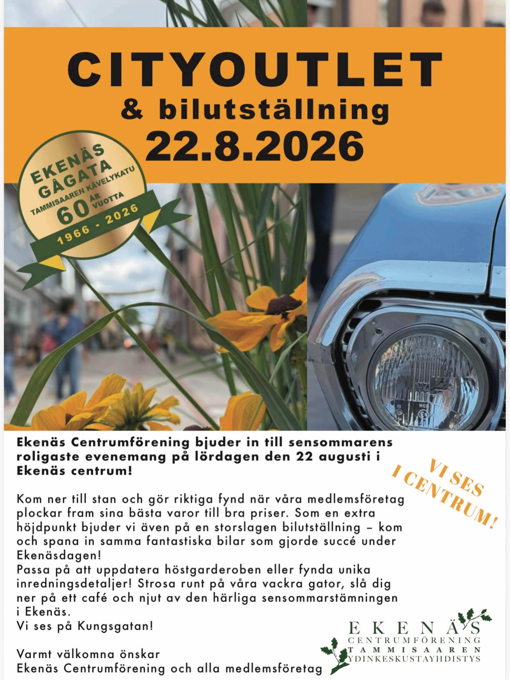 Ekenäs Centrumförening bjuder in till sensommarens evenemang