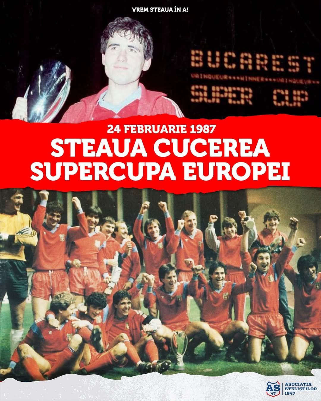 AS47 - Pe 24 februarie 1987, golul lui Hagi, care era la primul meci ...