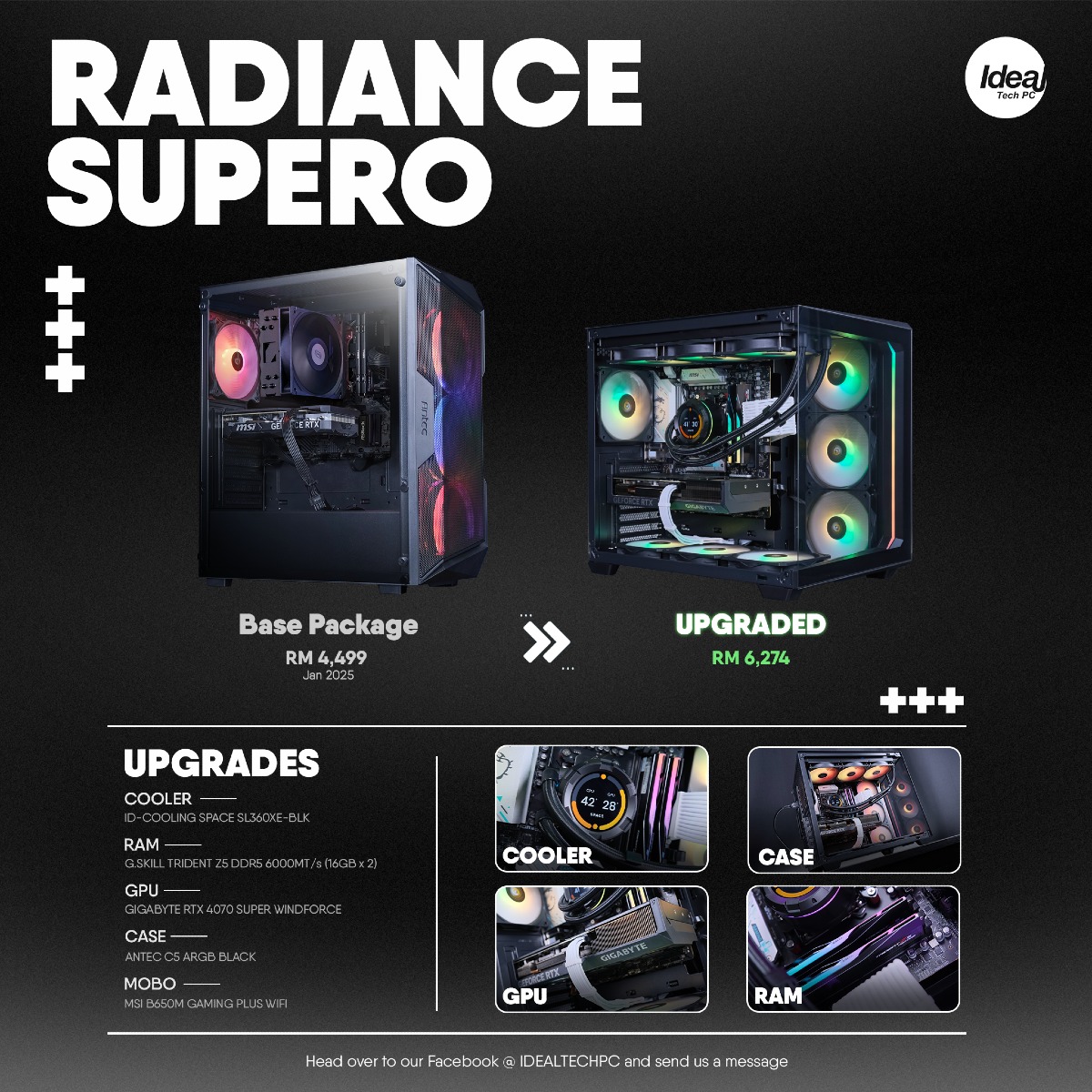 Easily upgrade the package options through our website! *RADIANCE 