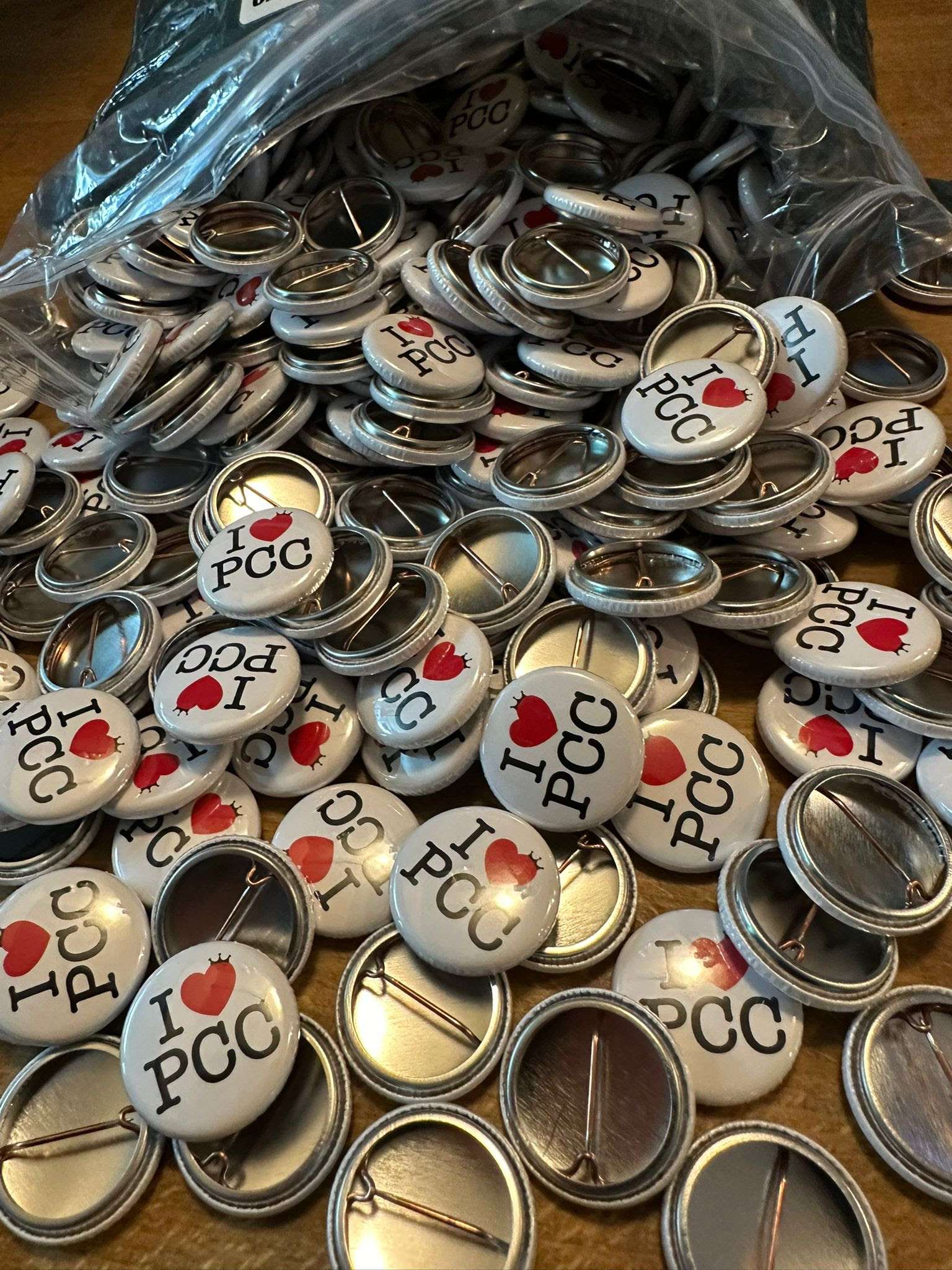 The classic 'I ❤️ PCC' badge is back! As a thanks for the