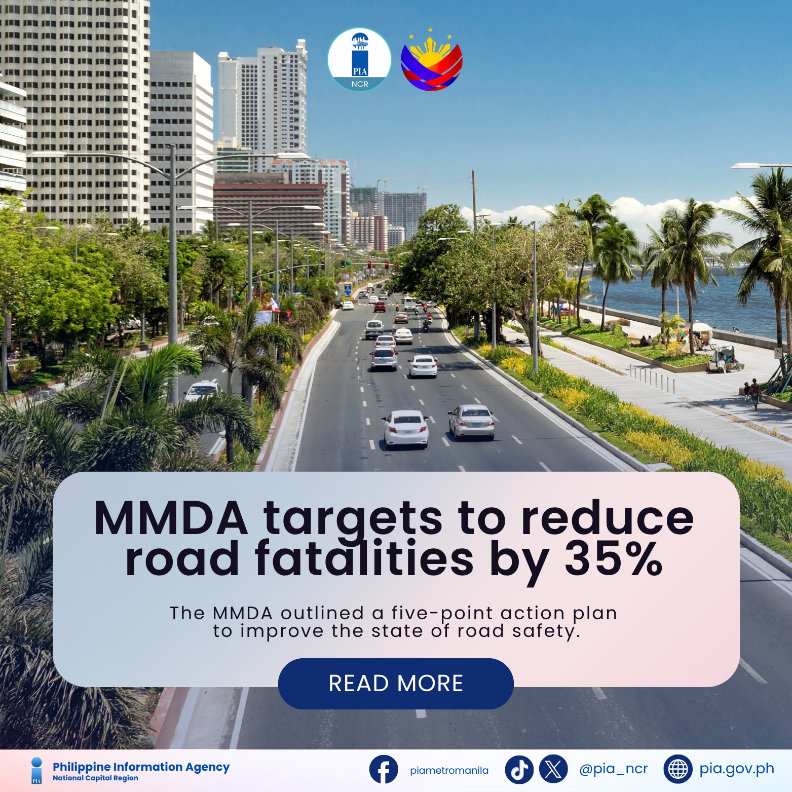 PIA - Safer roads, saving more lives 🚗🛣️ During the Metro Manila Road ...