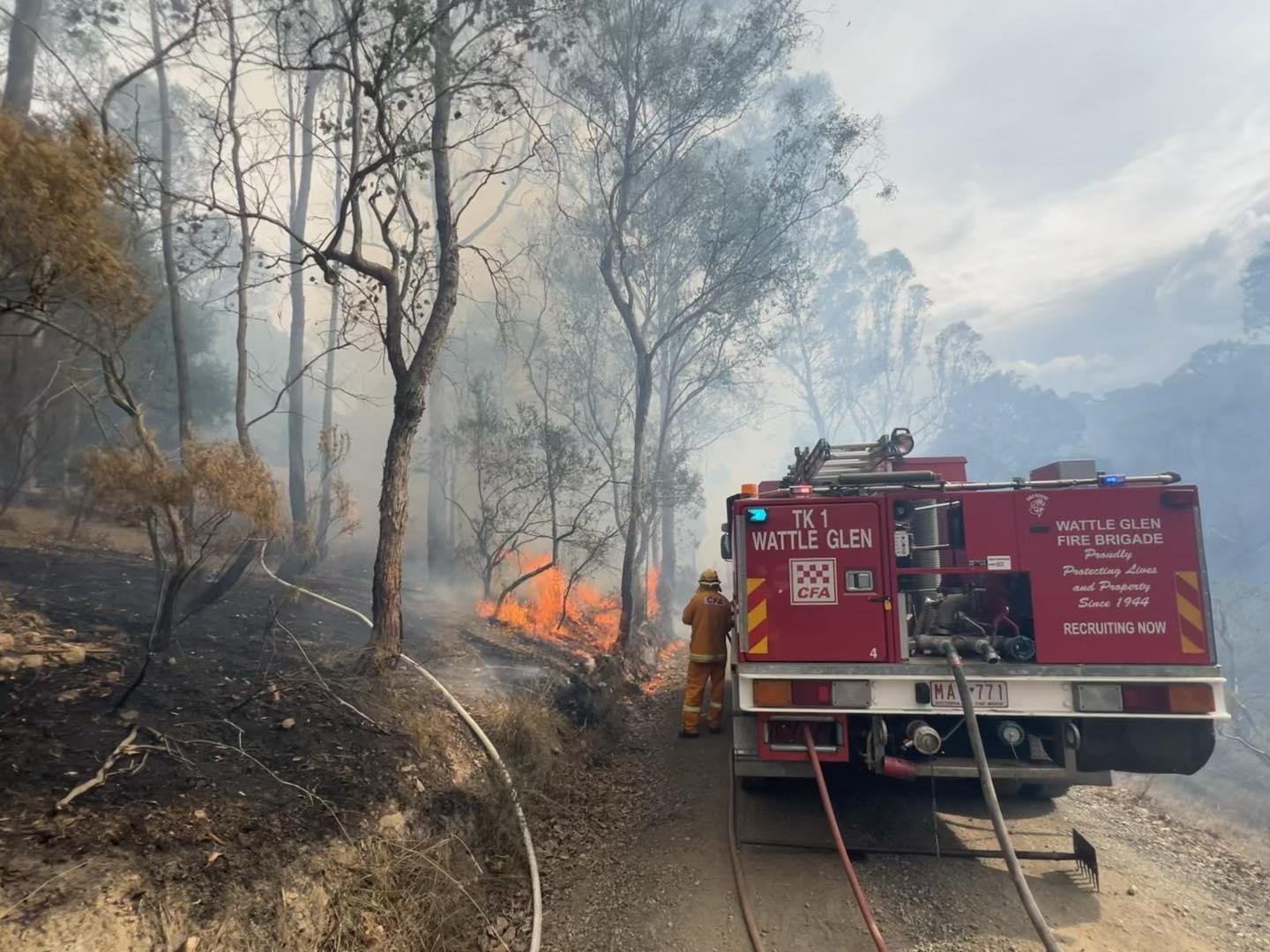 Wattle Glen Fire Brigade - Having a planned burn, or a bonfire, large ...