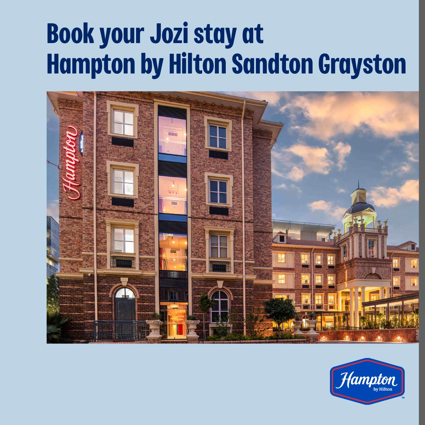 East - Hampton by Hilton makes its African debut in Sandton! Their ...