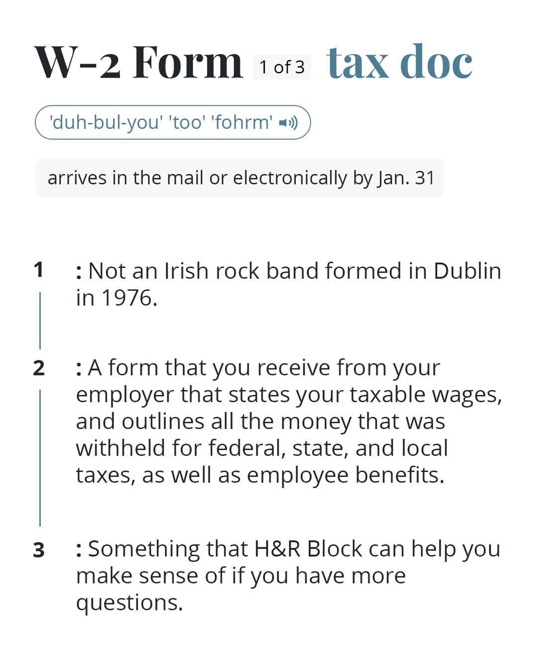 H&R - Nearly every employee working in the U.S. receives a Form W-2 ...