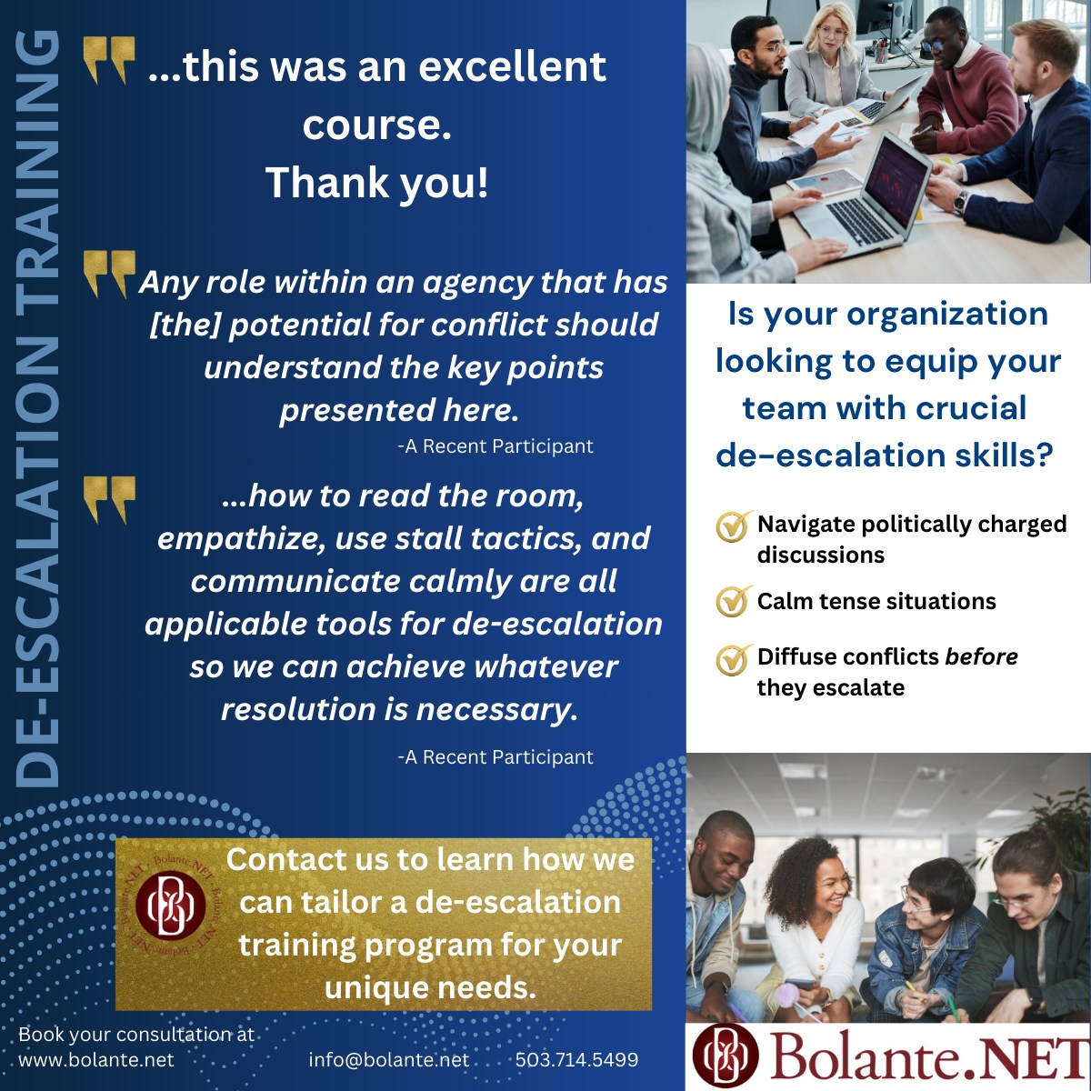 Bolante.NET - Master the Art of De-escalation: Empower Your Team Is ...