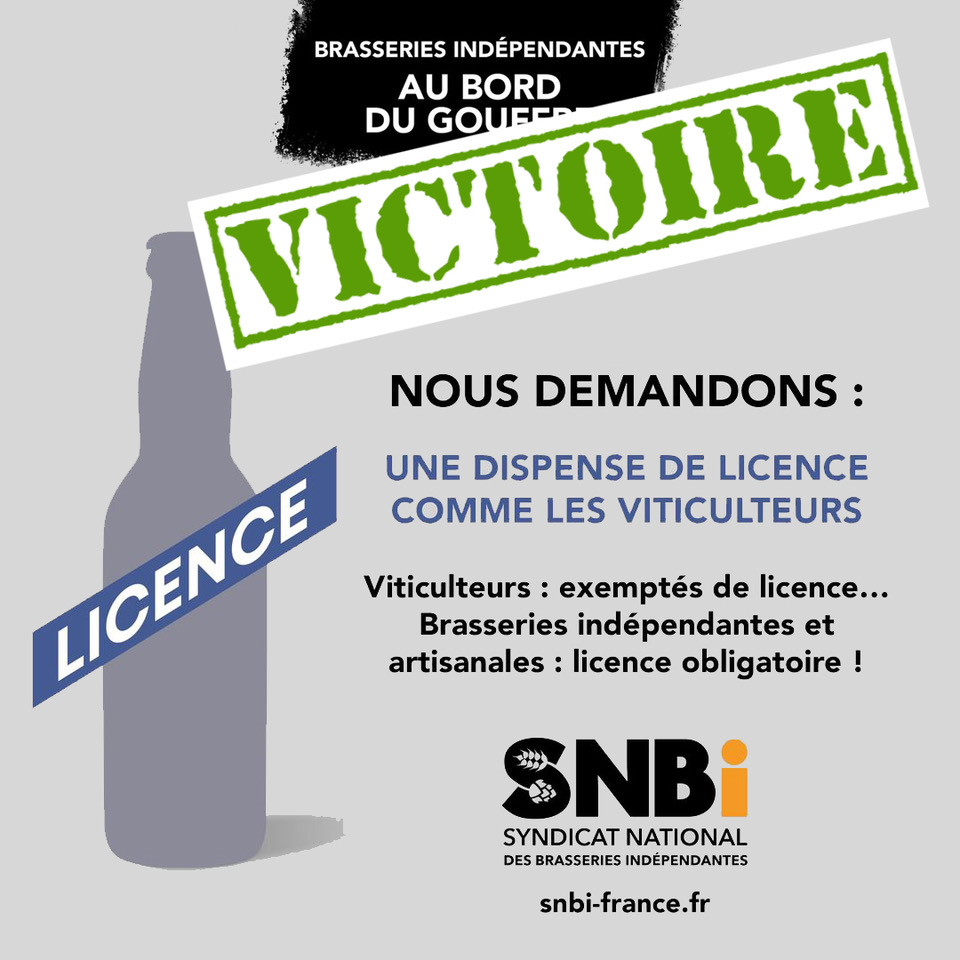 Syndicat National des Brasseries Indépendantes - Dispense de licence ...