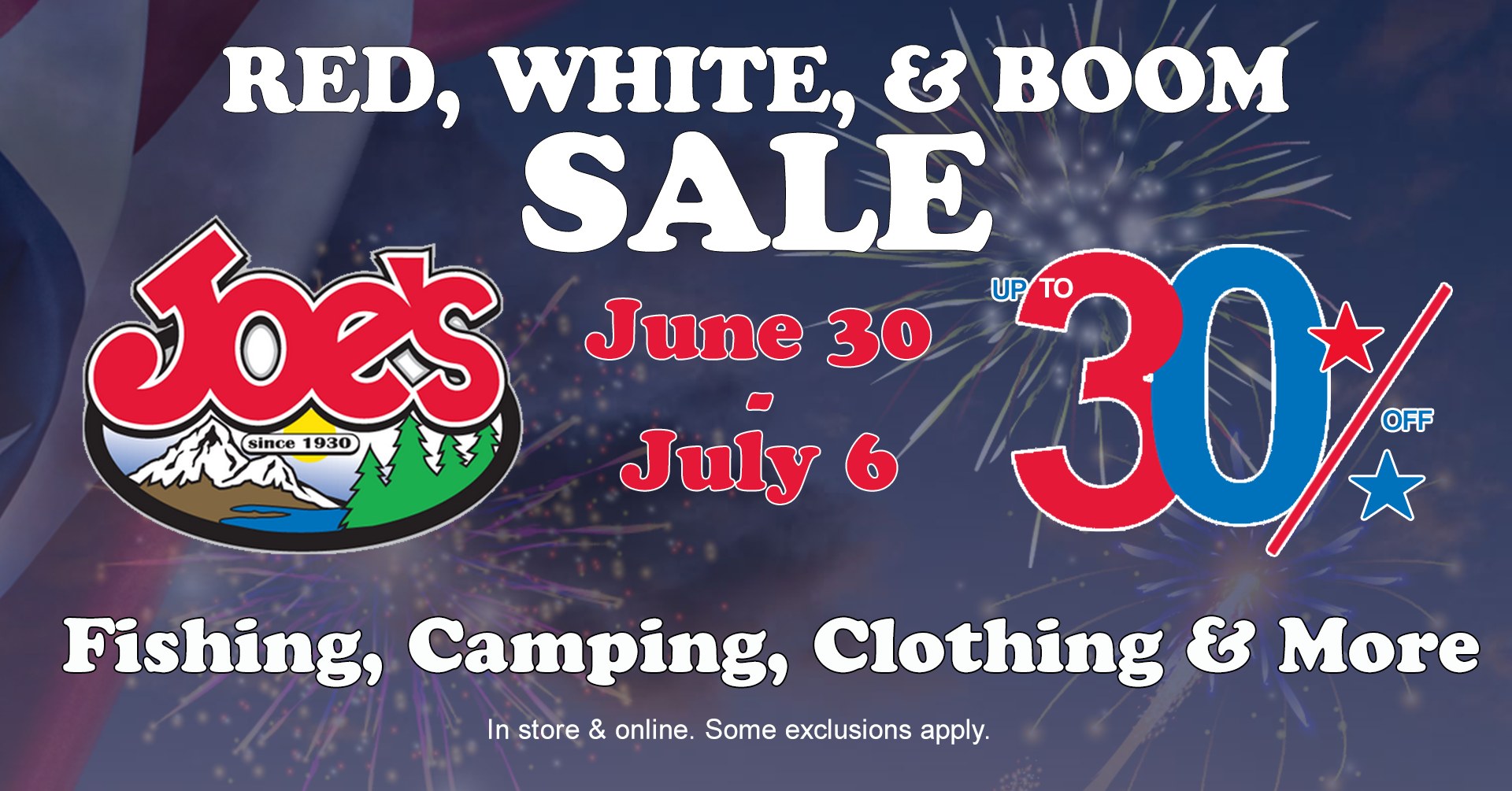 Shop the Red, White, and Boom Sale... - Joe's Sporting Goods | Facebook