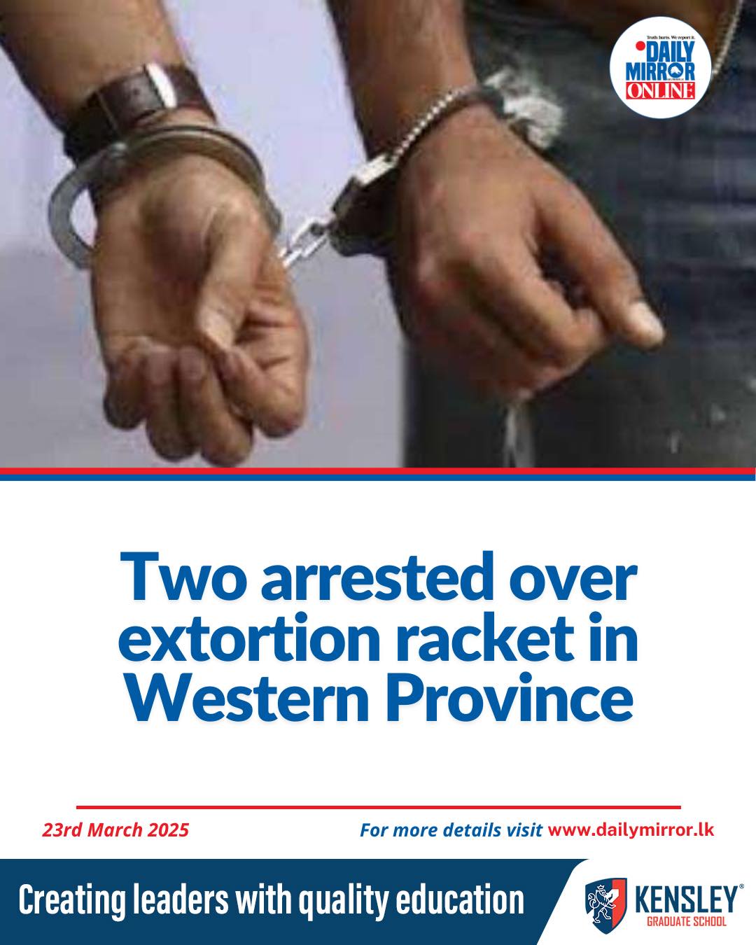Daily - The Western Province North Crimes Division arrested two ...