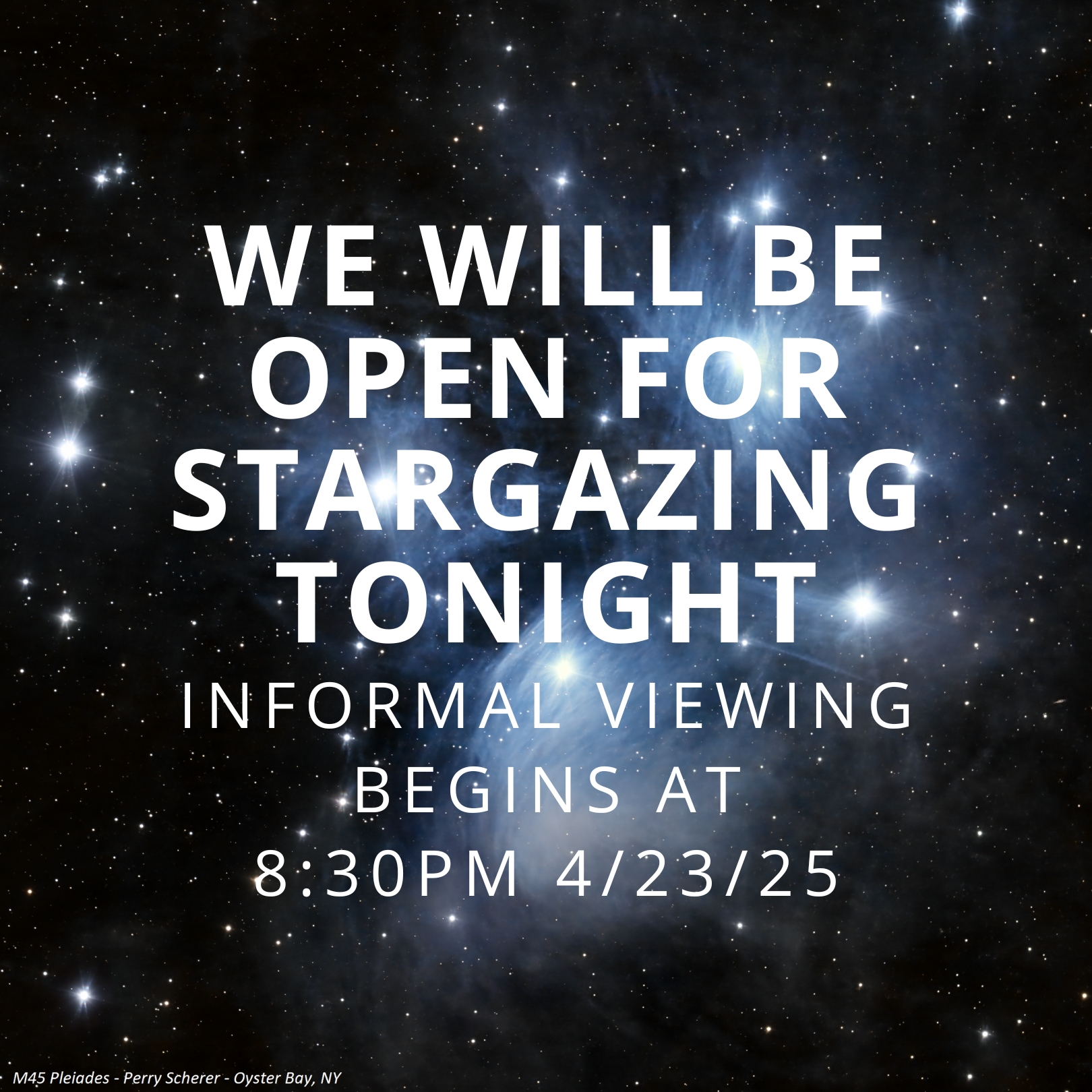Adirondack - Our Roll Off Roof Observatory WILL BE OPEN Wednesday ...