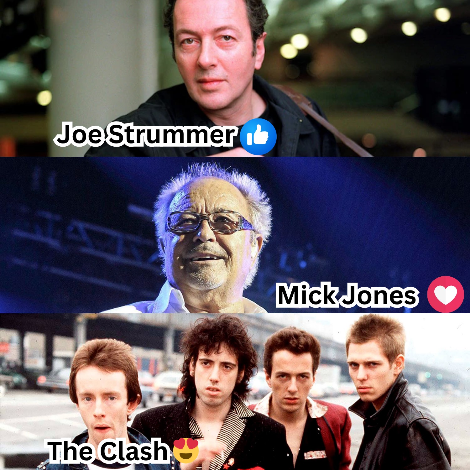 Mick Jones and Joe Strummer (The Clash) , and Jello Biafra (Dead