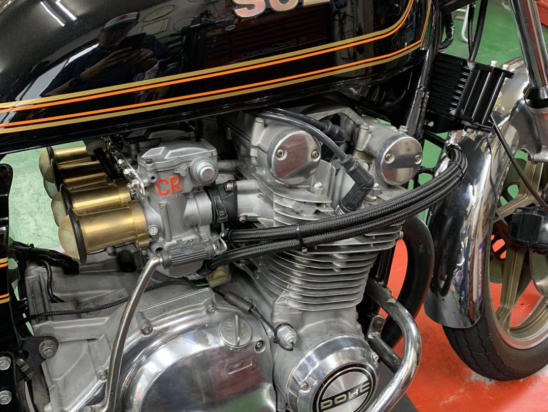 GS750E💨 夏☀️の猛暑対策にオイルクーラー取り付け🔧 GS750用は