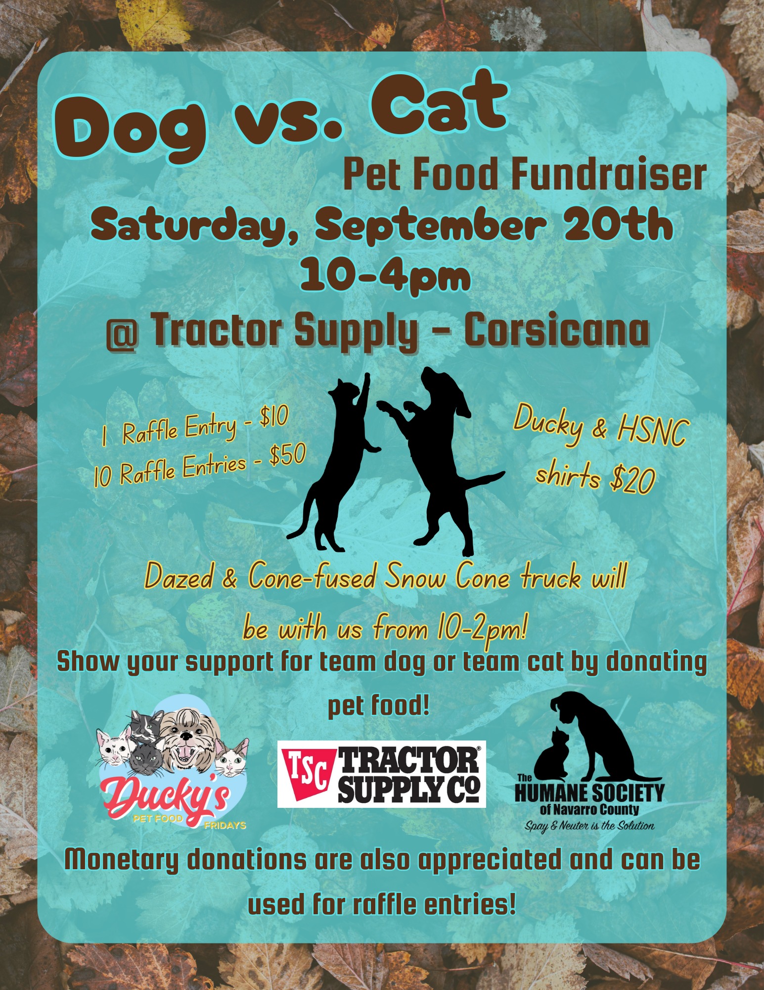 Dog vs. Cat Pet Food Fundraiser & Raffle