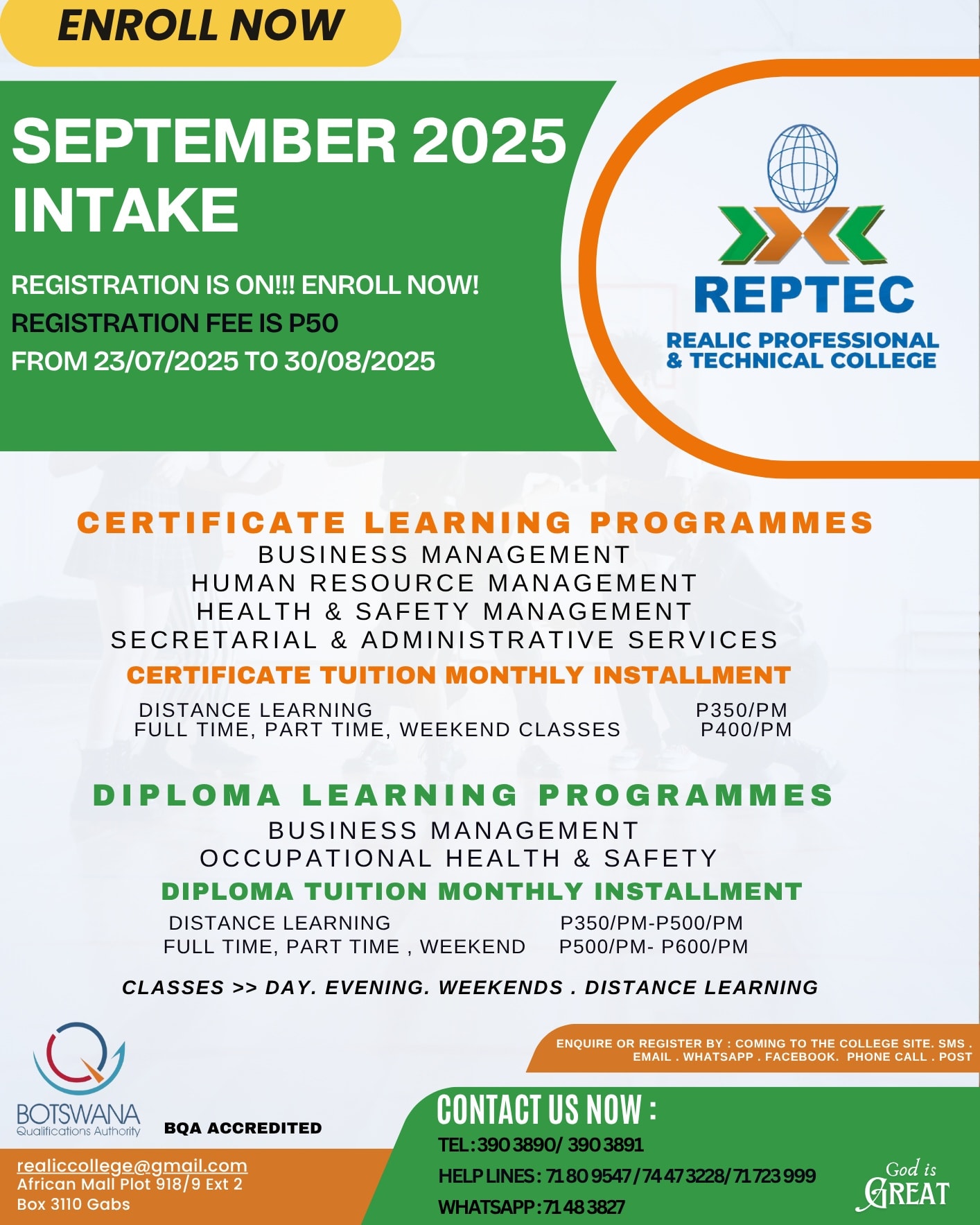 Realic Professional and Technical College | Gaborone