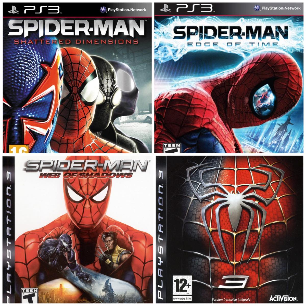 PS3 Spider-Man Games: Web of Shadows, Shattered Dimensions