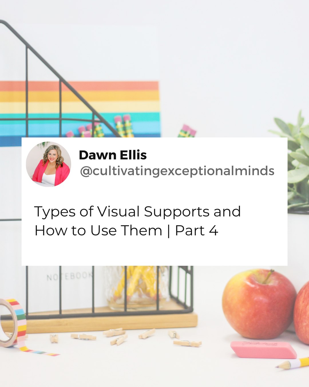 Types of Visual Supports... - Cultivating Exceptional Minds | Facebook