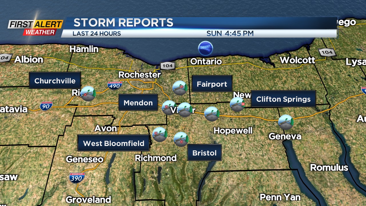WHEC - Some of the latest storm damage reports from the afternoon storm ...