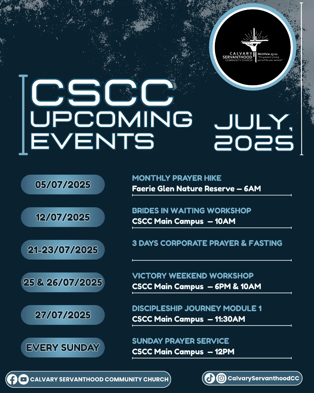 Calvary - 🔥 JULY 2025 at CSCC is HERE! 🔥 We’re stepping into a new ...
