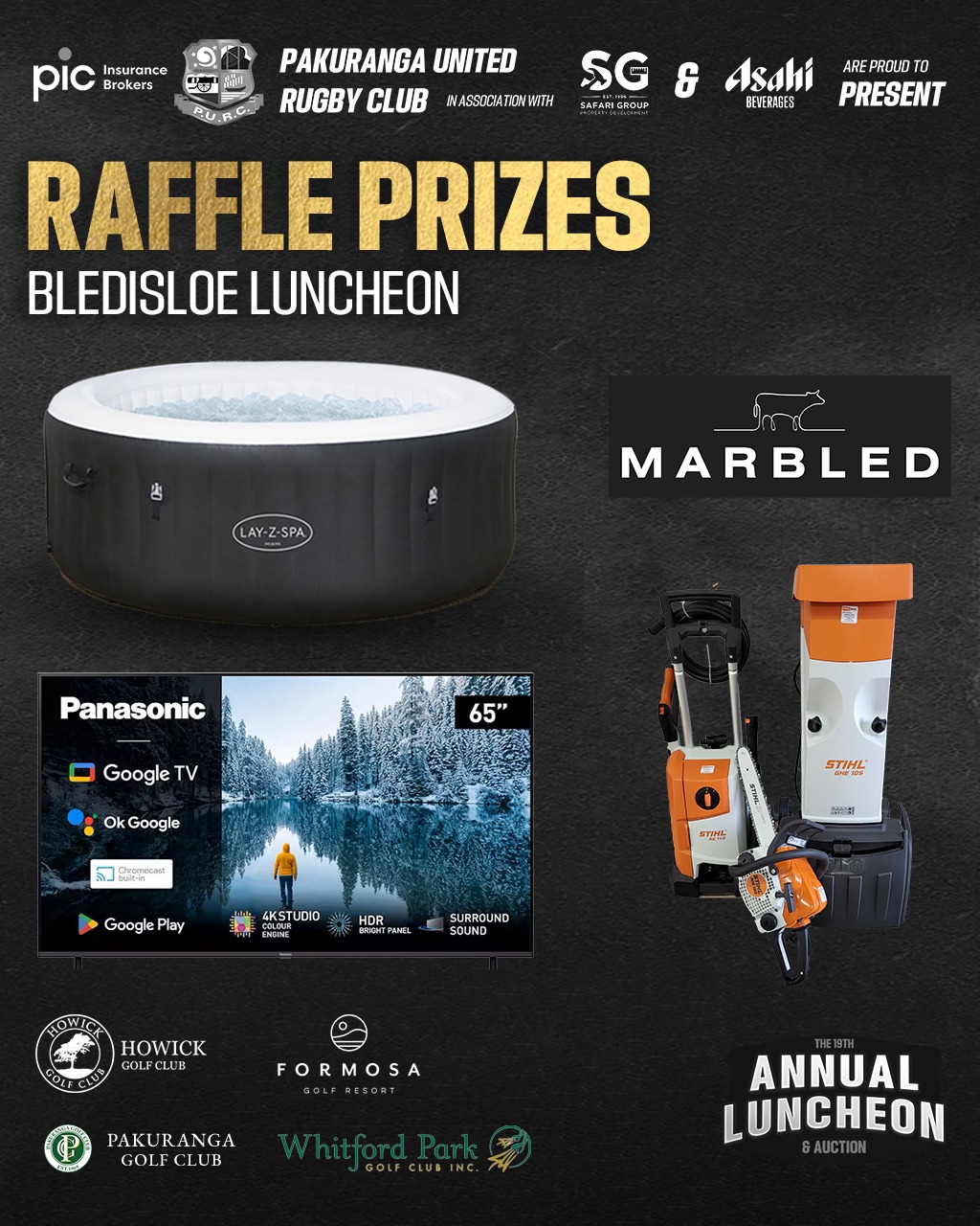 Pakuranga - This year’s Bledisloe Luncheon raffle is packed with the ...