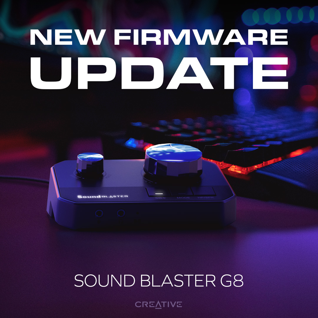 Creative Labs - Sound Blaster G8 Firmware Update! The new... | Facebook