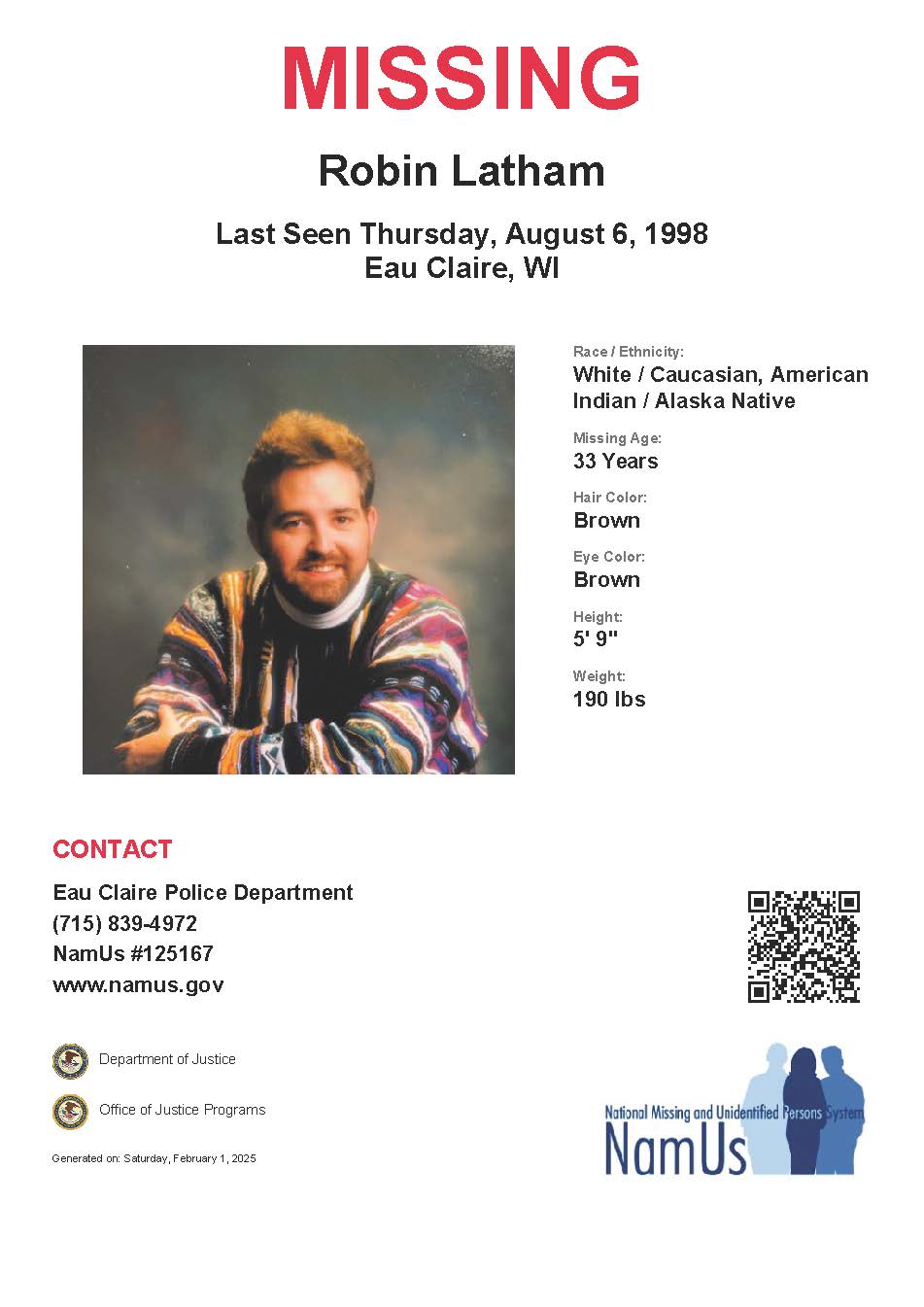 Robin Latham has... - Wisconsin Missing Persons Advocacy, Inc | Facebook