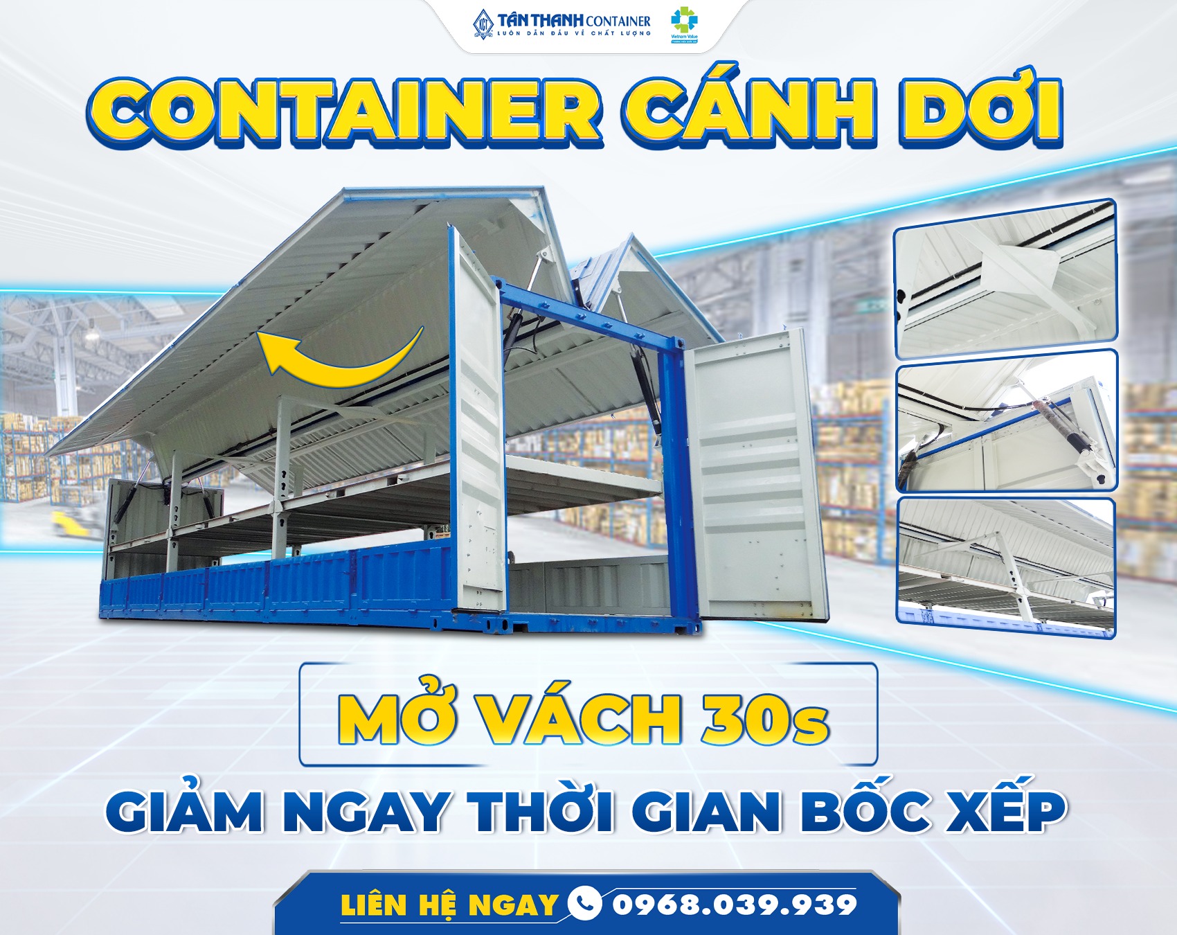 CONTAINER CÁNH DƠI Mở vách 30 giây... - Tân Thanh Container | Facebook