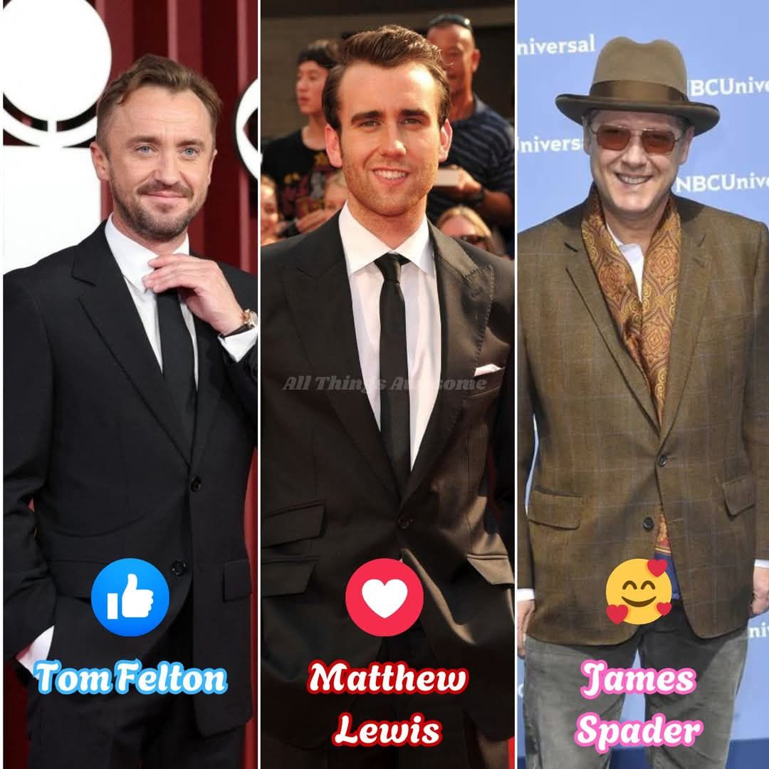 Hogwarts - 👍Tom Felton / ️Matthew Lewis / 🥰James Spader **👍Tom Felton ...
