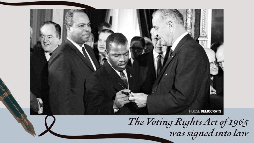 Congresswoman - On this day in 1965, the Voting Rights Act was signed ...