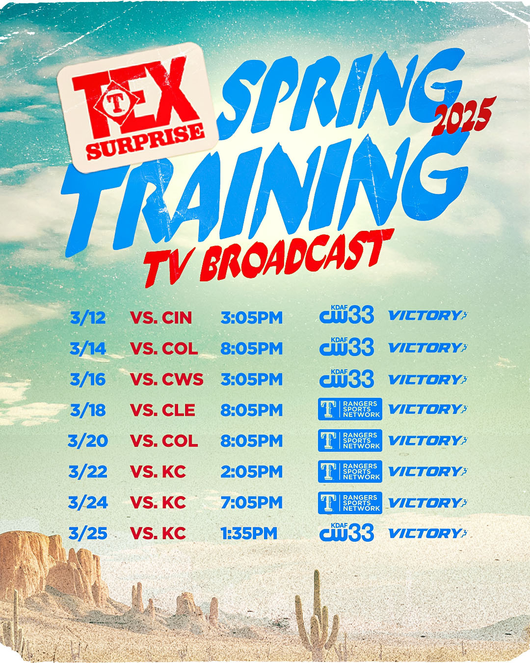 Texas Rangers - Rangers baseball is on your TV! 📺... | Facebook