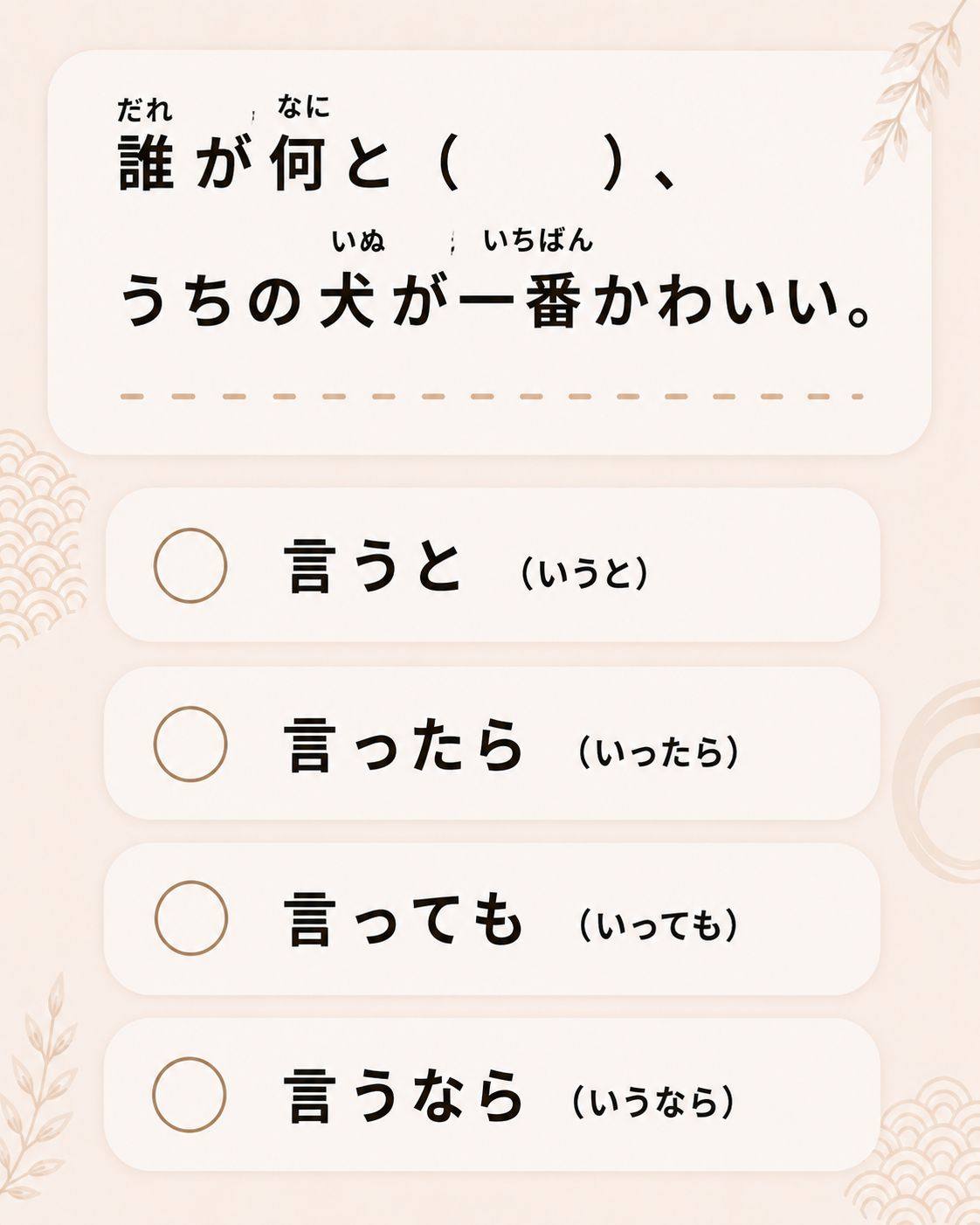 Today JLPT N3 grammar test