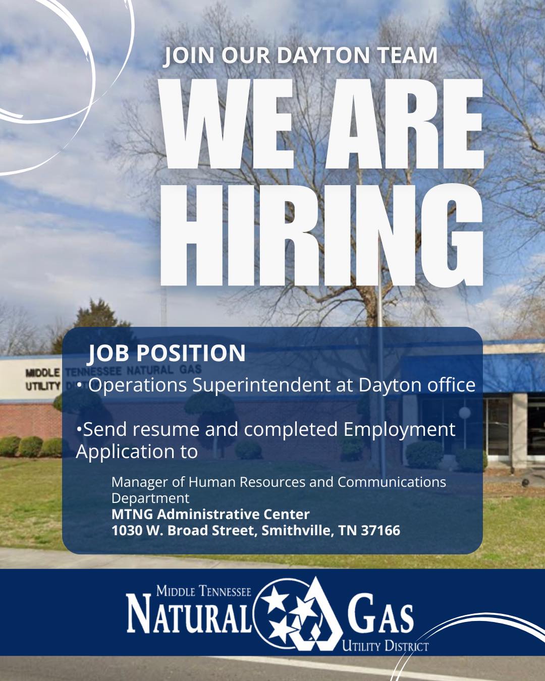Middle Tennessee Natural Gas Utility District | Smithville TN