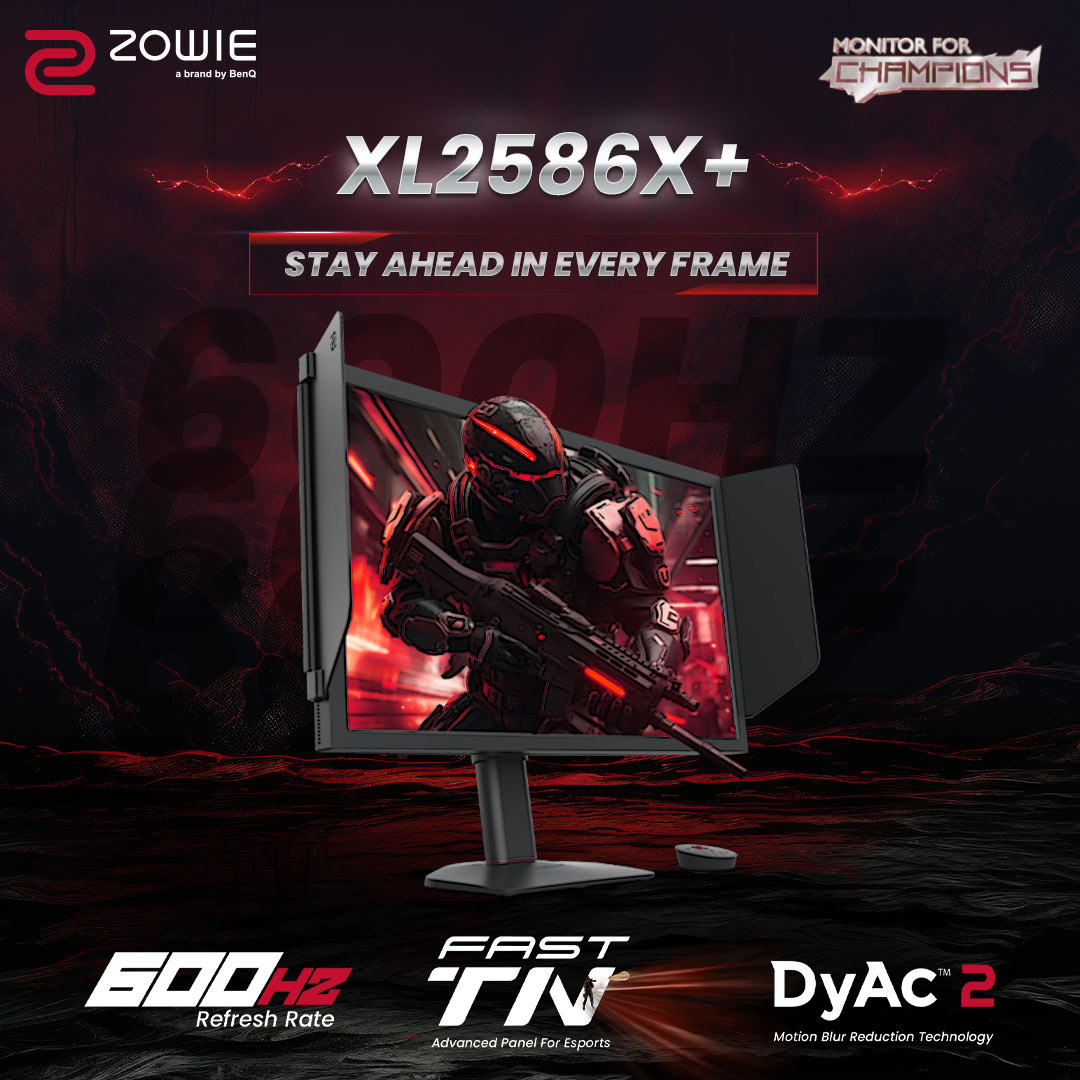 Introducing the XL2546X+, the gaming monitor with 280Hz refresh