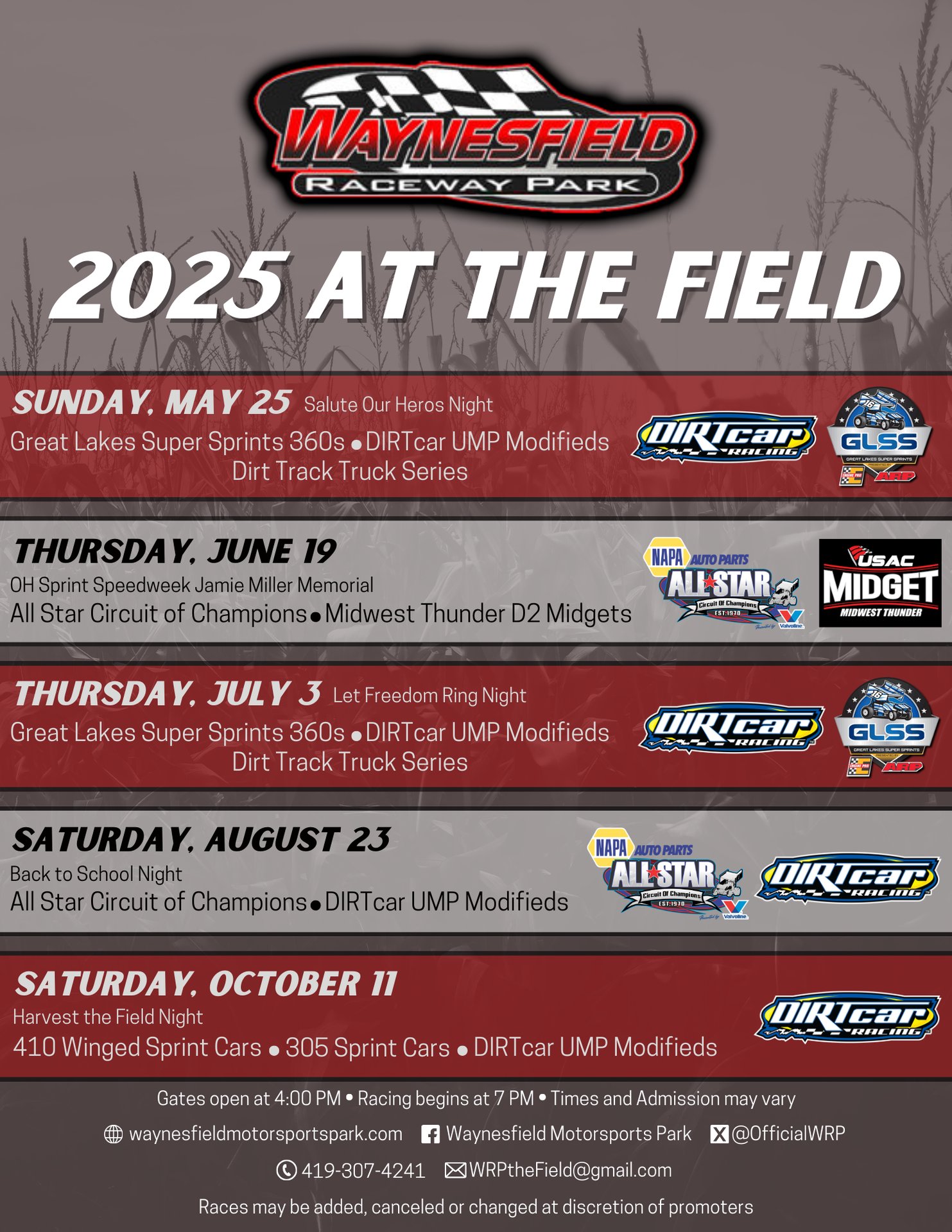 Waynesfield - 2025 at the Field is going to be a blast!! Mark your ...