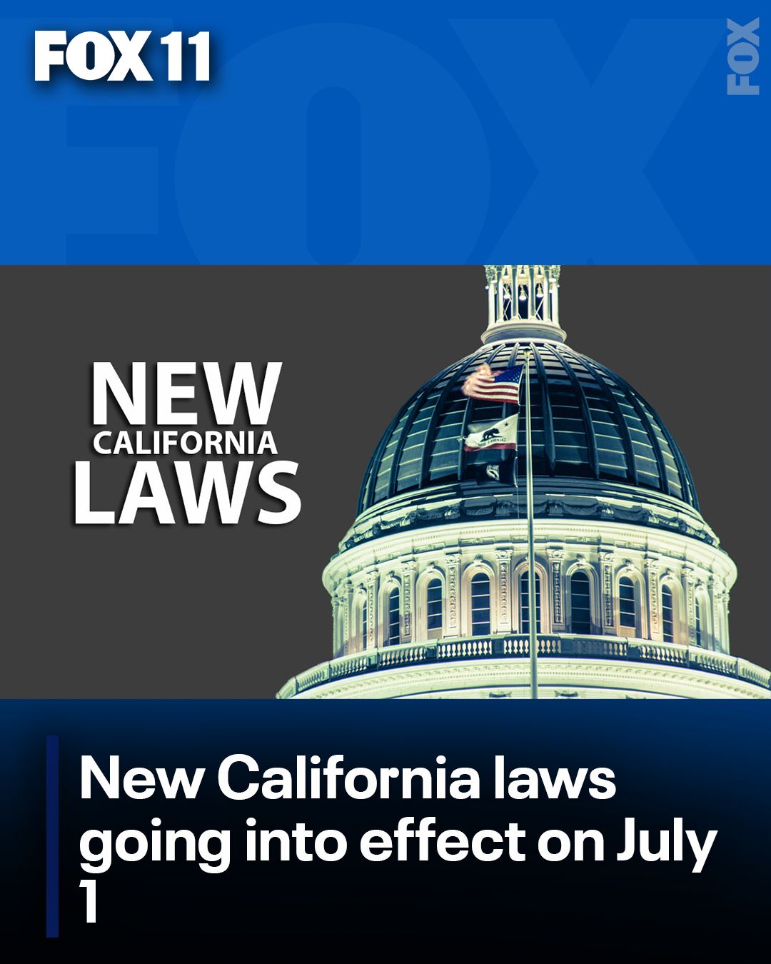 FOX - NEW CALIFORNIA LAWS: A series of new laws are now in effect ...