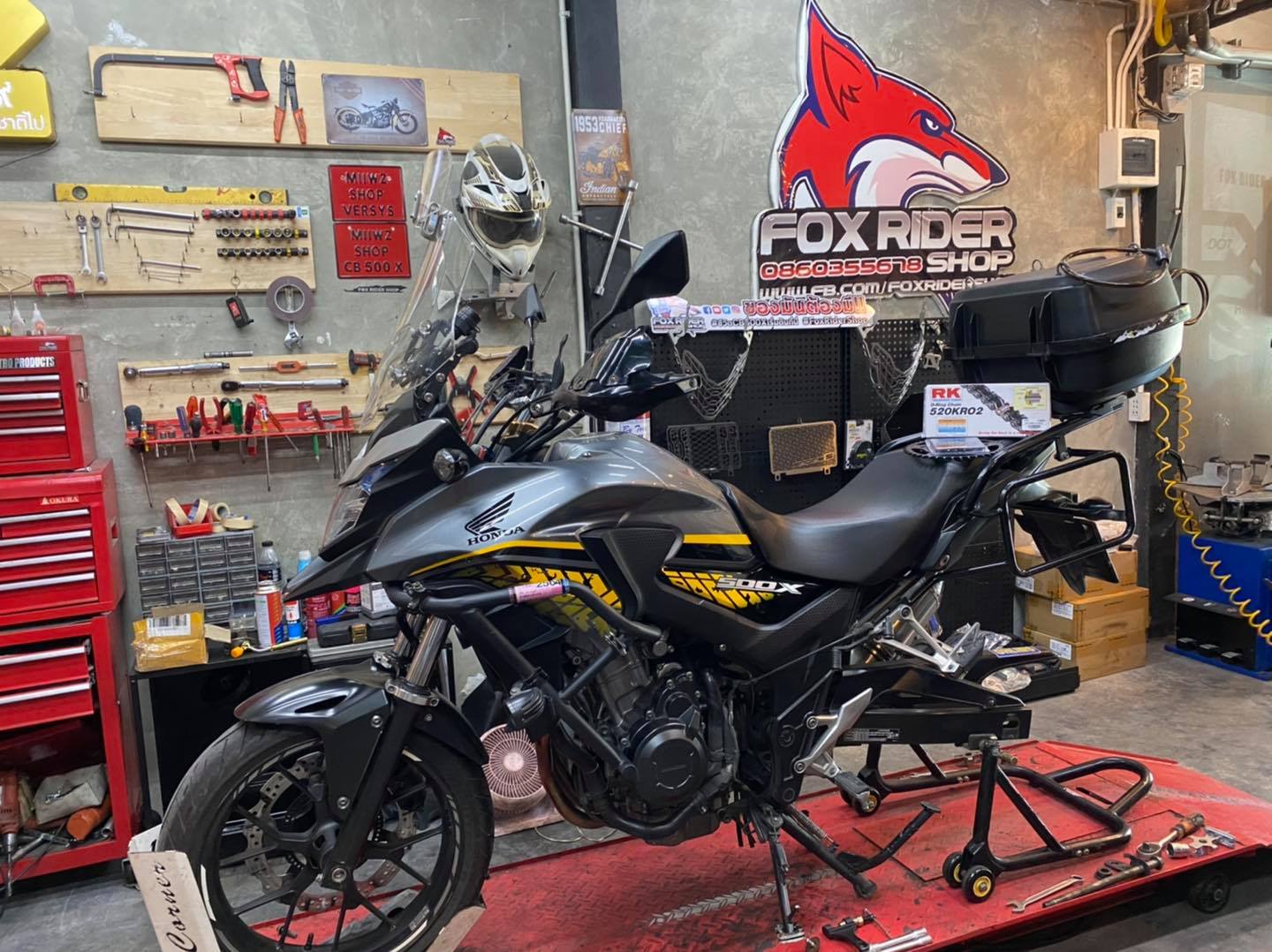 Fox Rider Shop - 🦊 CB500x เปลี่ยนชุดโซ่ RK พร้อมสเตอร์... | Facebook